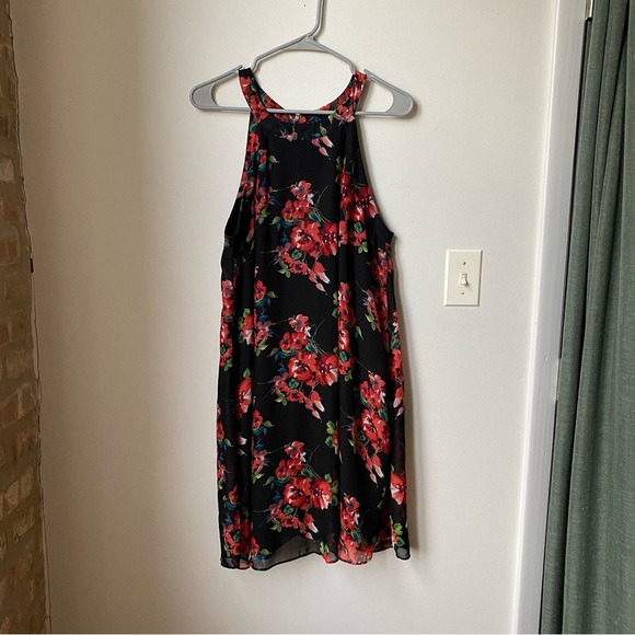 Betsey Johnson Floral Mini Dress Halter Dress size 10 - Picture 1 of 4